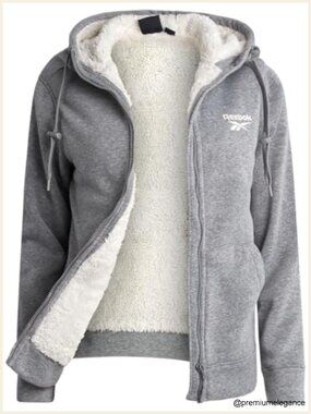 Fleece Jacket Sherpa Lined Faux Fur Full Zip Hooded Jacket Plush Texture Cozy